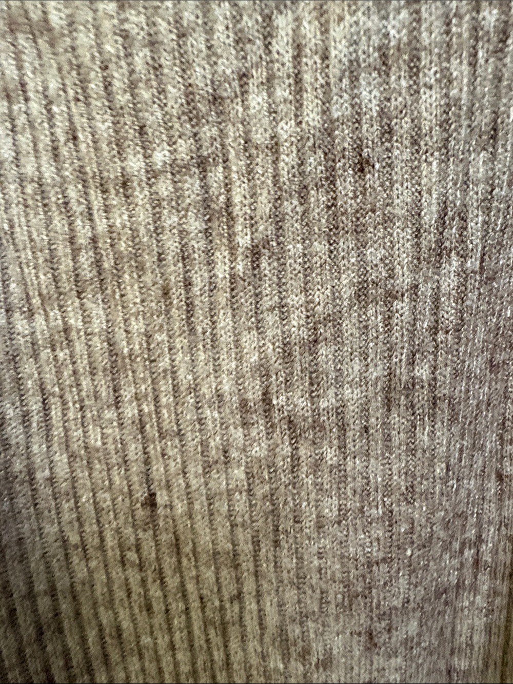 NWOT Forever 21 Taupe Ribbed Long Sleeve V-Neck Dress with Lace Trim - Picture 6 of 9
